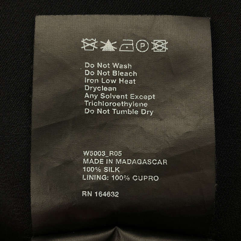 WARDROBE.NYC |絲綢V領無袖連身裙 |加大尺寸 |黑色 |女性的