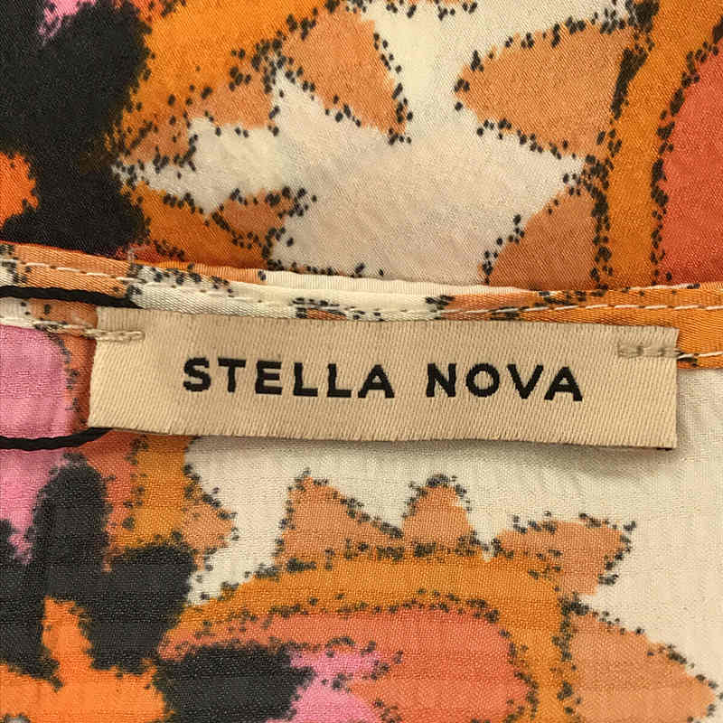 【미품】 STELLA NOVA / 스텔라 노바 | 플라워리스 원피스 | 36 | 오렌지 | 여성