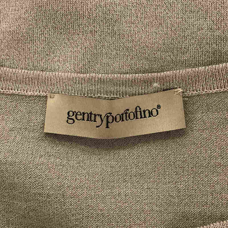 GENTRY PORTOFIN / ジェントリーポルトフィーノ | Vネック ニットワンピース | 40 | グレージュ | レディース