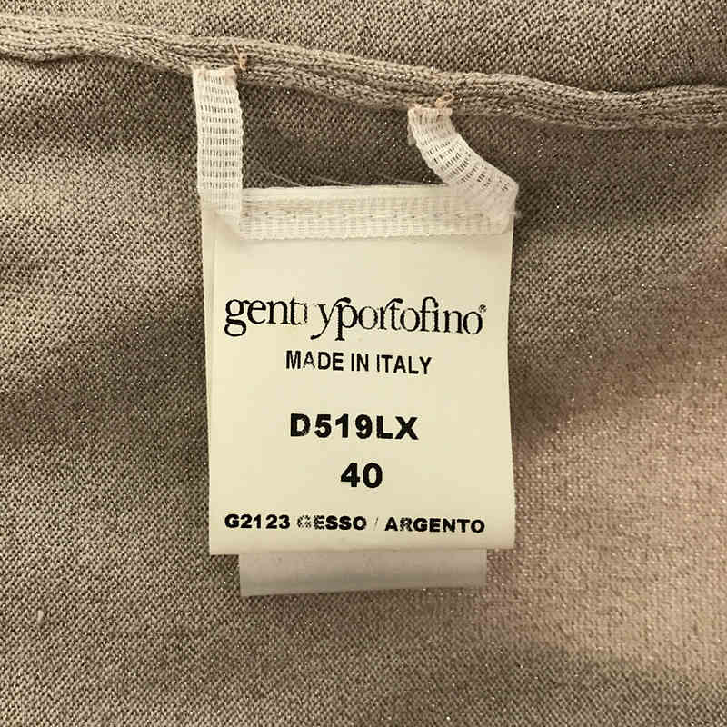 GENTRY PORTOFIN / ジェントリーポルトフィーノ | Vネック ニットワンピース | 40 | グレージュ | レディース