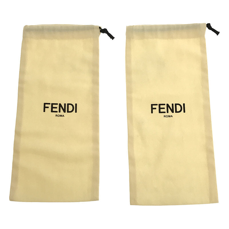 FENDI / フェンディ | ラインストーン FFロゴ サテン サンダル ミュール 箱付き | 37 |