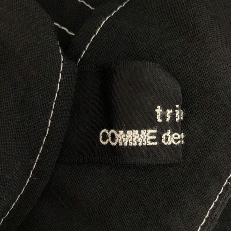 tricot COMME des GARCONS / トリココムデギャルソン | AD2000 | ウール 製品染め ステッチワーク ラップ タック  スカート | S |