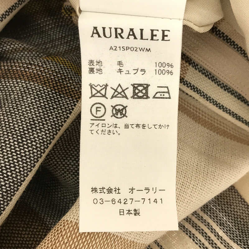 AURALEE / オーラリー | 2021SS | HARD TWIST ORGANIC WOOL MESH CHECK