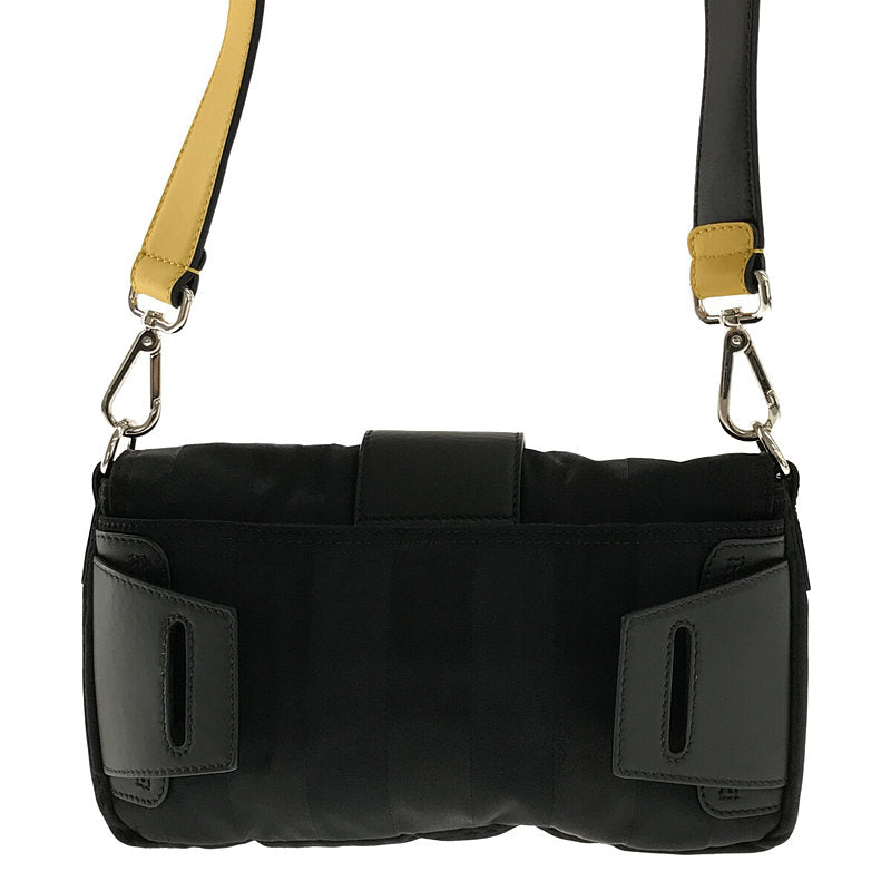 【美品】  FENDI / フェンディ | 2021SS | Baguette 3way FFフラップバッグ バゲット ショルダーバッグ | ブラック/イエロー | レディース