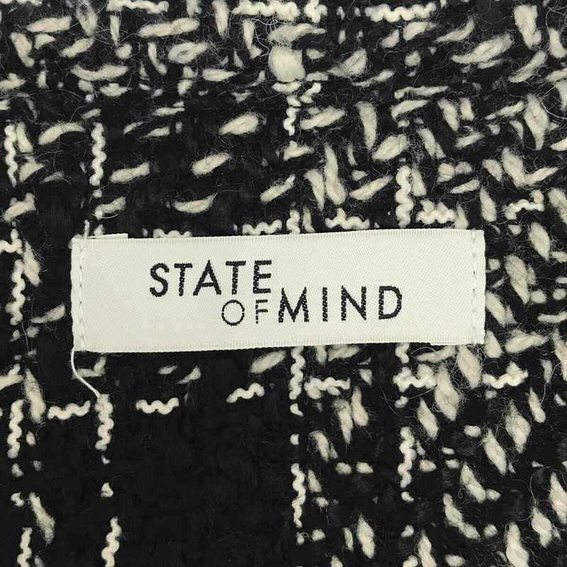 STATE OF MIND ステートオブマインド ツイードジャケット 黒-