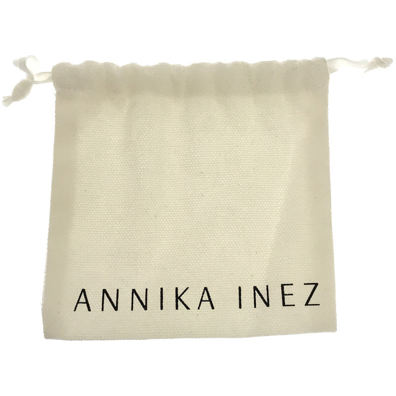 IENA / イエナ | 2022SS | Annika Inez / アニカ イネズ ハート スタッズ ピアス シルバー925 水晶 両耳用 保存袋付き |