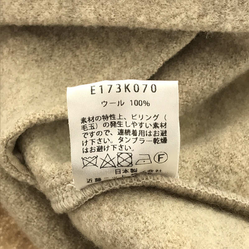 evam eva / エヴァムエヴァ | press wool coat ノーカラー プレス