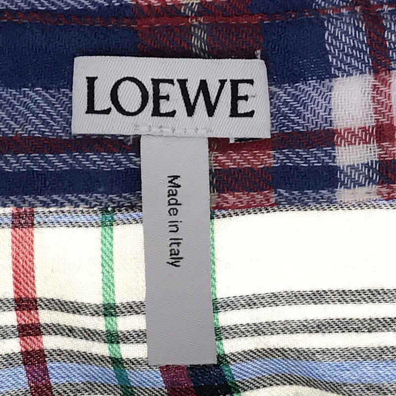 LOEWE / ロエベ | フランネルパッチワーク ビッグシャツ | S | – KLD
