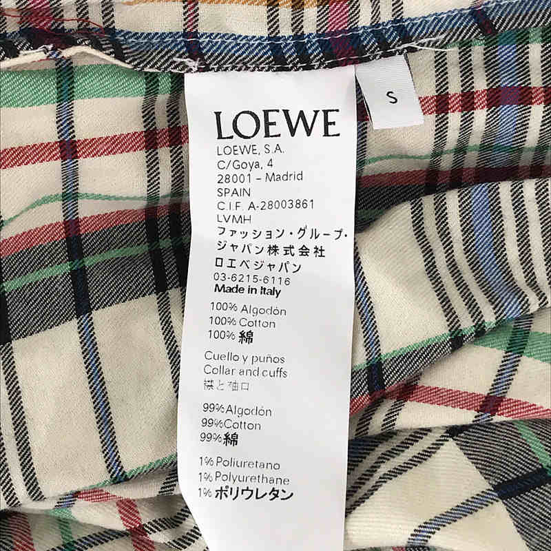 LOEWE / ロエベ | フランネルパッチワーク ビッグシャツ | S | – KLD
