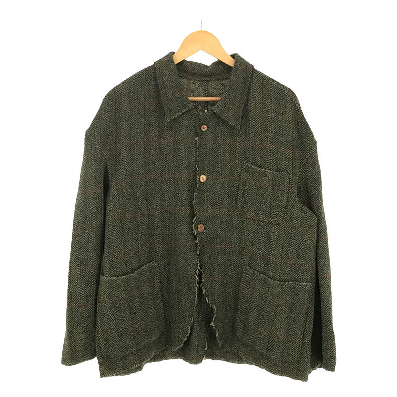 [New] ISABELLA STEFANELLI | Isambard JK_Mored moon tweed jacket | M | Olive | Men's