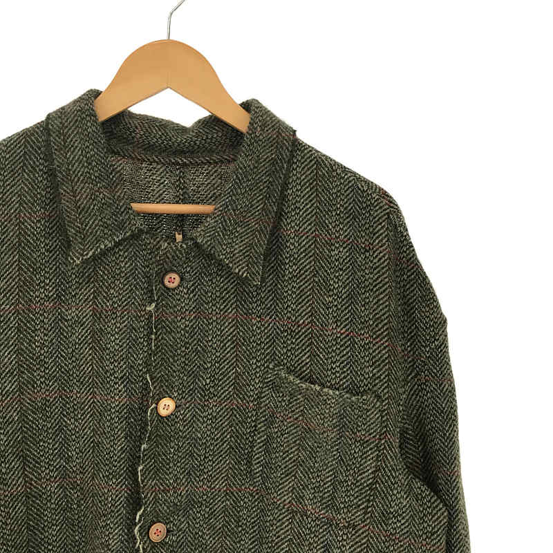 [New] ISABELLA STEFANELLI | Isambard JK_Mored moon tweed jacket | M | Olive | Men's