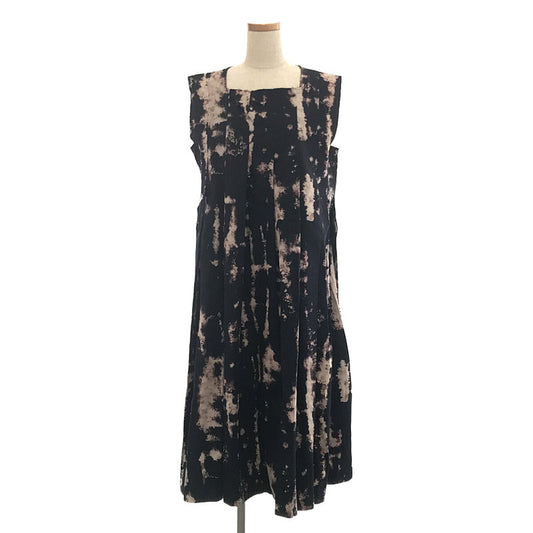 [Good Condition] COMME des GARCONS | 17ss Invisible Clothing Pleated Dress | S | Dark Navy/Pink | Women's