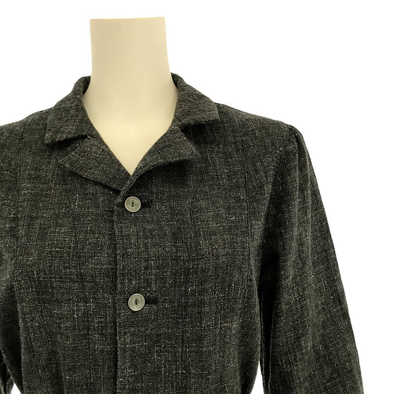 【美品】  ARTS&SCIENCE / アーツアンドサイエンス | ベルト付き リネン シングル コート | 1 | グレー | レディース