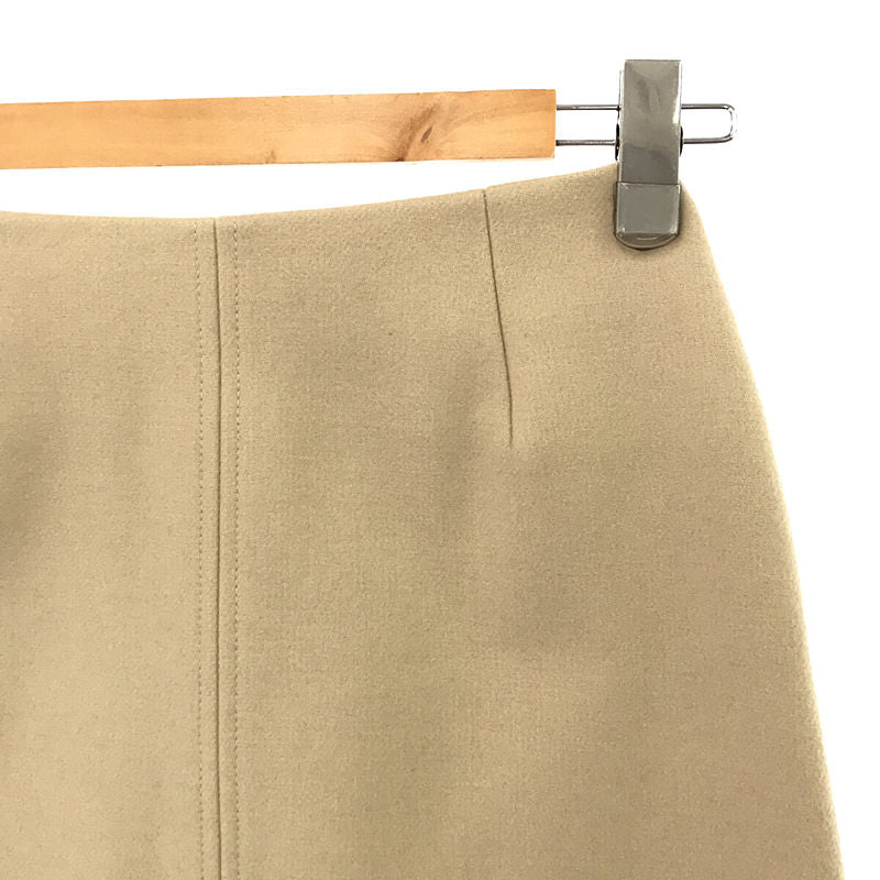 【新品タグ付】IENA《追加》メルトン台形スカート ベージュ サイズ34なし生地の厚さ
