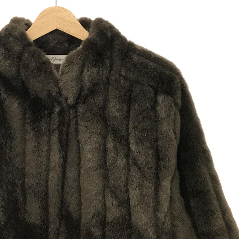 注目ブランド online mamu マム ファーコート coat bear Flare 毛皮