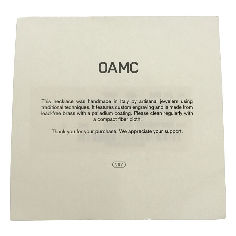 OAMC / オーエーエムシー | 2021AW | MYTH NECKLACE メタル ボールチェーン ネックレス |
