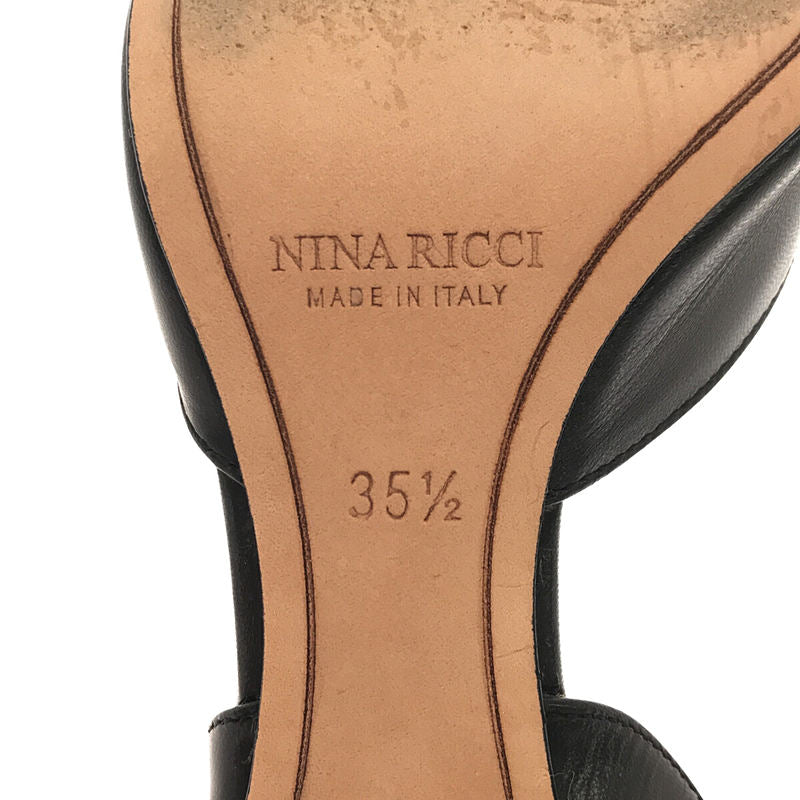 NINA RICCI / ニナリッチ | バックストラップ ポインテッドトゥ パンプス | 35 1/2 |