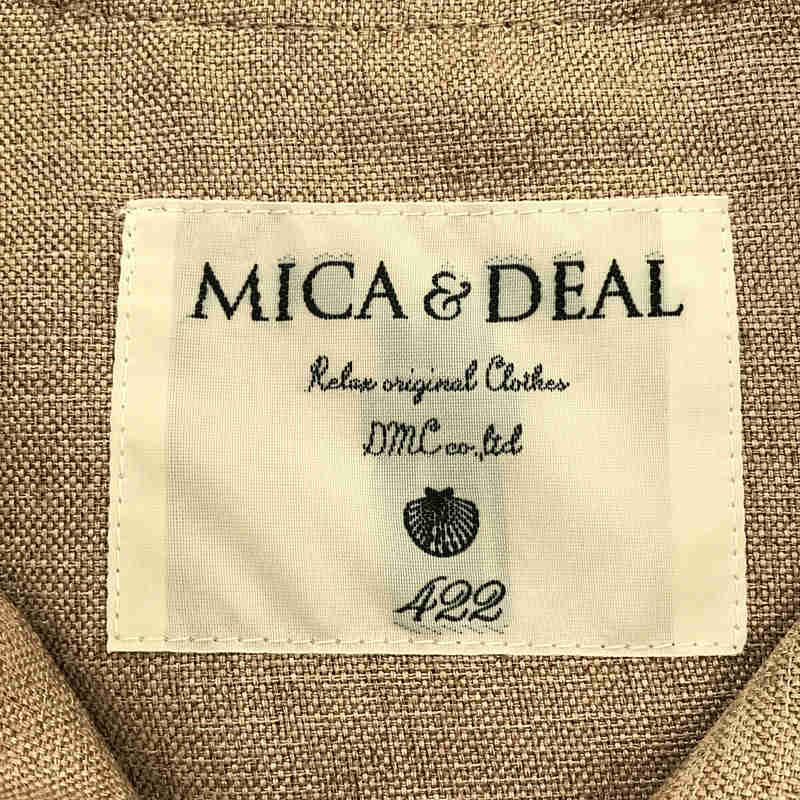 【미품】 MICA &amp; DEAL / 마이카 앤 딜 | V 넥 민소매 와이드 롱 원피스 | FREE | 모래 | 여성