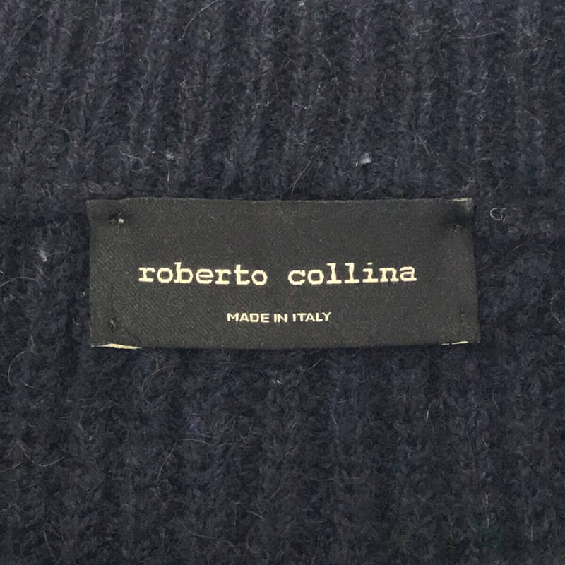 ROBERTO COLLINA / ロベルトコリーナ | ベビーキャメル混紡 クルーネック 畦編みニット セーター | S |