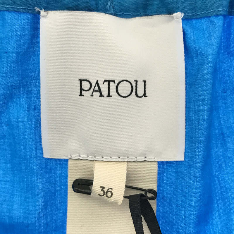 PATOU / パトゥ | Volume Long Sleeve Top コットン ドローストリング 