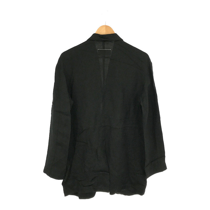 MM6 Maison Margiela / エムエムシックス メゾンマルジェラ | Oversized linen jacket リネン 1B シングルブレスト ロング ジャケット | 40 |