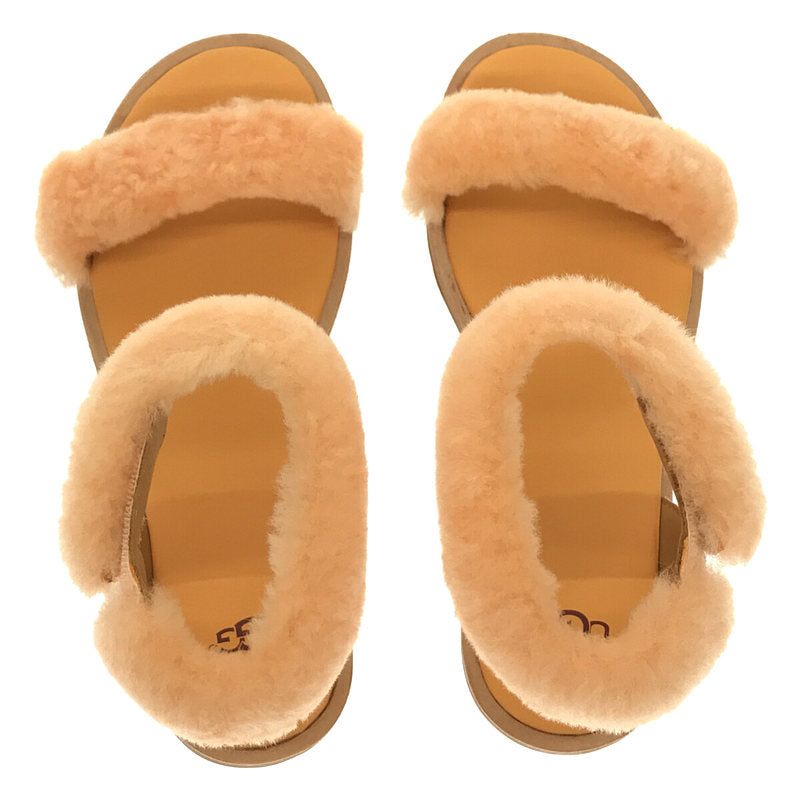 【美品】  UGG / アグ | Fluff Springs ボア ファー サンダル | 22.5 | オレンジ | レディース
