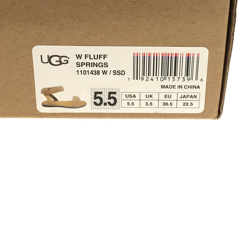 【美品】  UGG / アグ | Fluff Springs ボア ファー サンダル | 22.5 | オレンジ | レディース