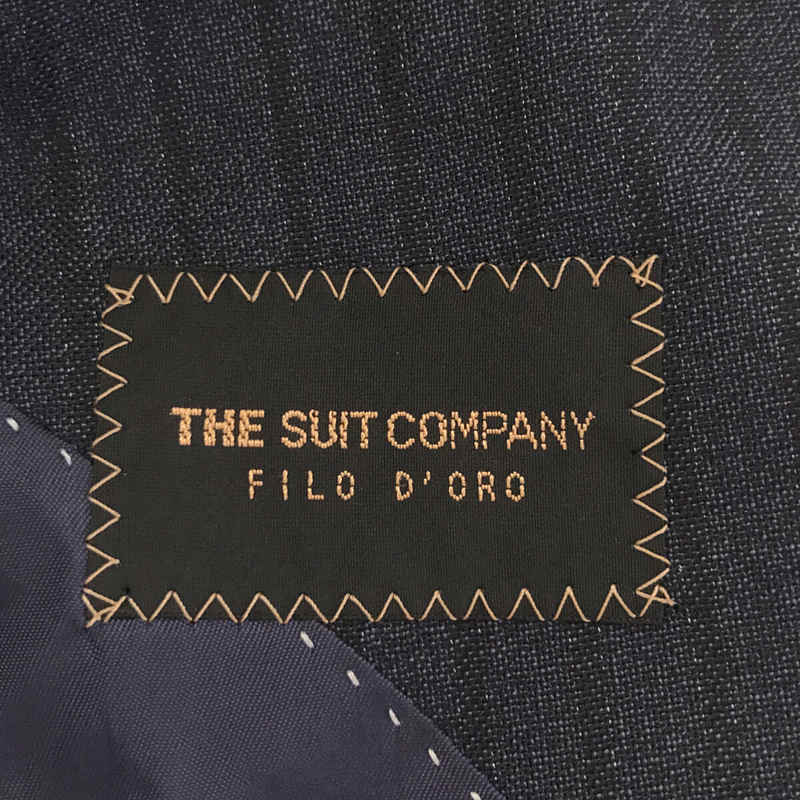 THE SUIT COMPANY / ザ・スーツカンパニー | FILO D'ORO ウール シルク ストライプ テーラードジャケット スラックス セットアップ スーツ | 170cm-4Drop |