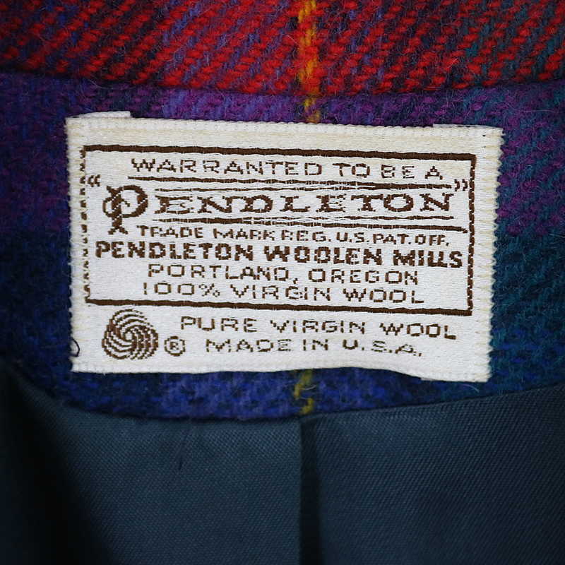 PENDLETON / ペンドルトン | 70s | USA製 ウールチェックテーラードジャケット | M |