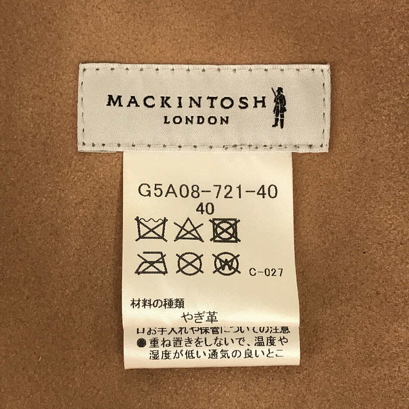 [Good Condition] MACKINTOSH LONDON | Leather buttonless jacket with belt | Size 40 | Beige | Women's