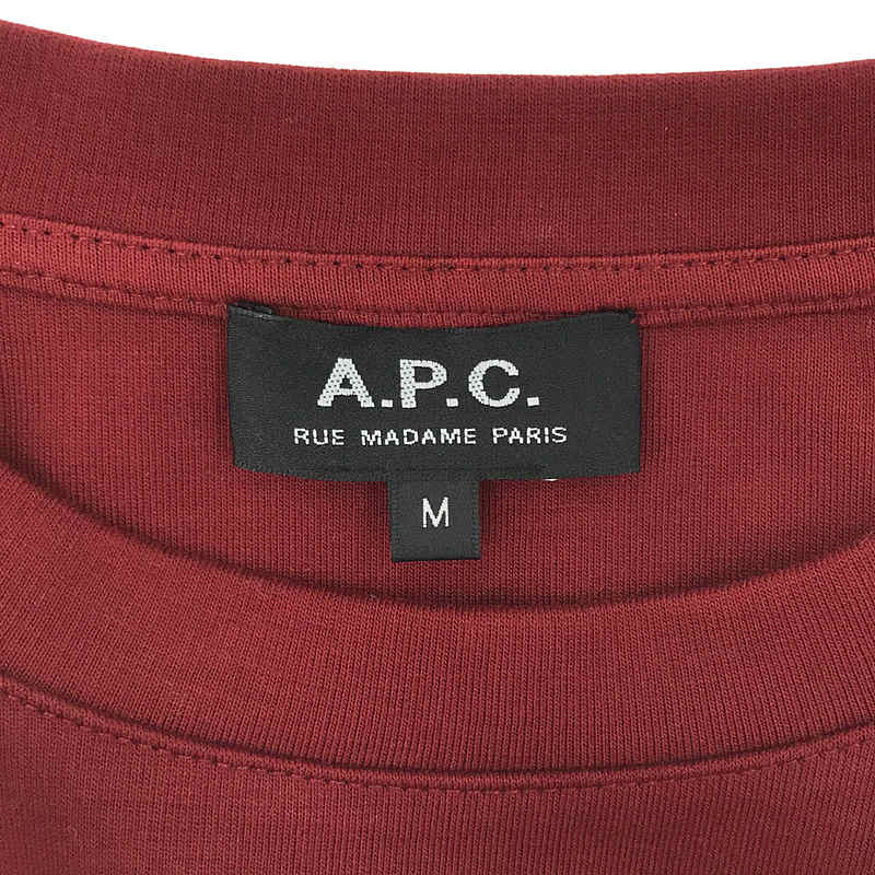 【美品】  A.P.C. / アーペーセー | 2019AW | 転写APC クルーネックプルオーバー | M | ボルドー | メンズ