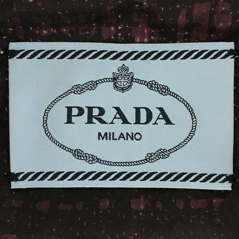 PRADA / プラダ | AD2010 2011SS | ウール ツイード ノーカラー