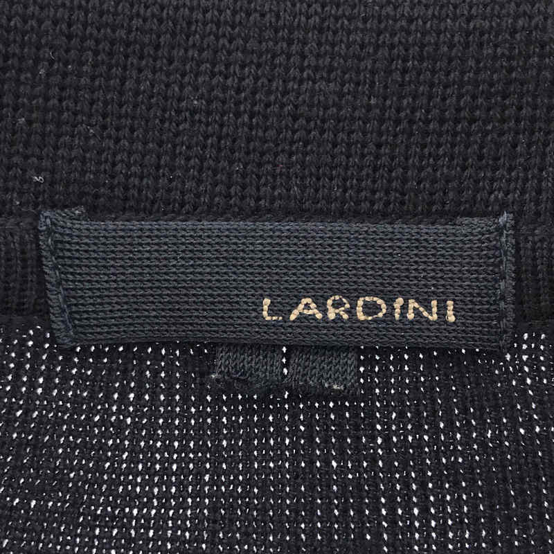 LARDINI / ラルディーニ | イタリア製 ウール ニット パイピング メタルボタン ノッチドラペル サイドベンツ 2B テーラード ジャケット ブートニエール付き | M | ネイビー / ブラウン | メンズ