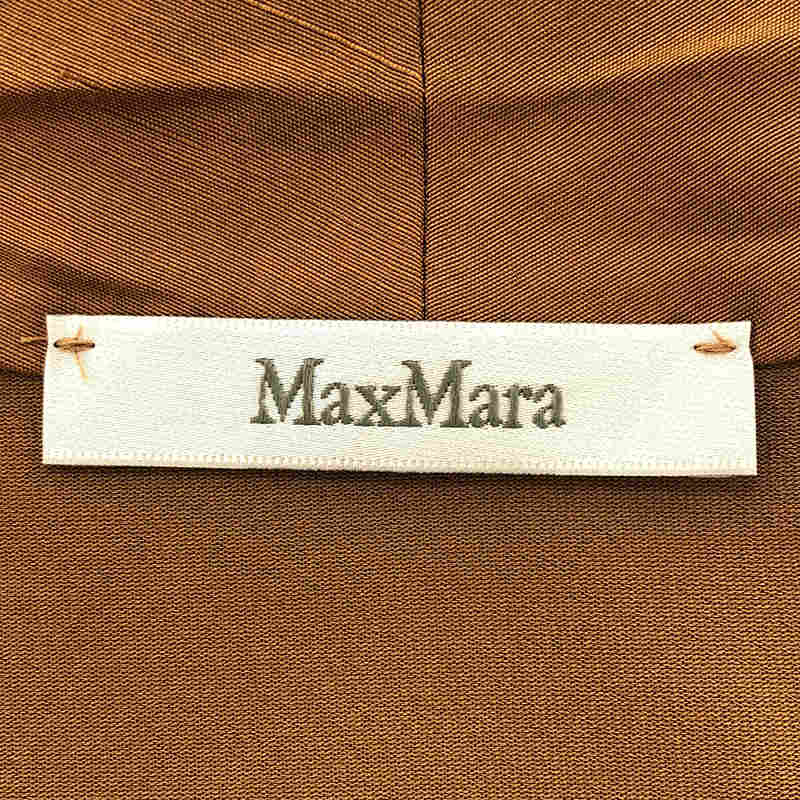 【美品】  Max Mara / マックスマーラ | シルク カシュクール ブラウス | 48 | ブラウン | レディース