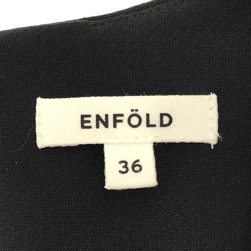 ENFOLD / エンフォルド | ポリエステル ダブルクロス フレアプル