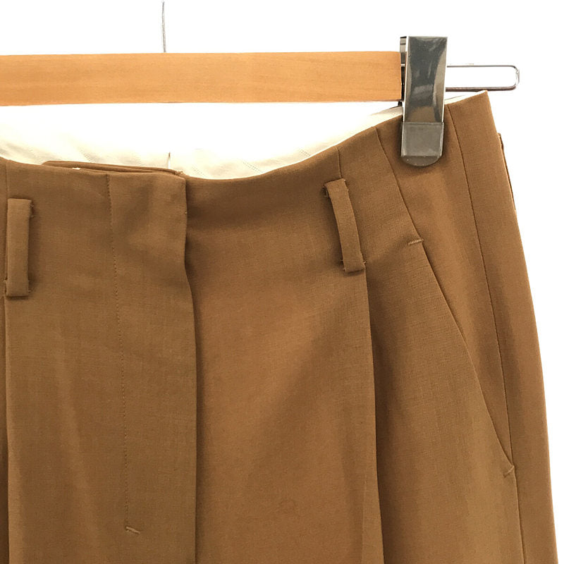 【美品】  SUPPORT SURFACE / サポートサーフェス | ウール 1タック ワイドパンツ  | 0 | ライトベージュ | レディース