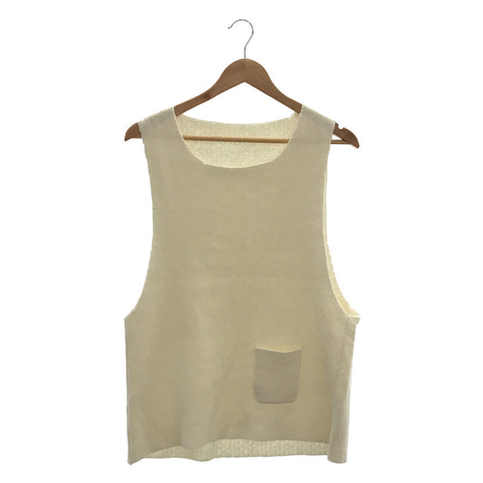 [Good Condition] GOSH / GOSH | Linen River Knit Vest | 2 | Off-White | Women's