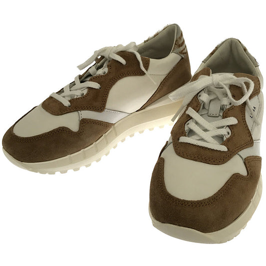 [New] DATE | 2021SS | Whim Gazette special order LUNA NYLON sneakers with box | 22.5 | White/Light brown | Women's