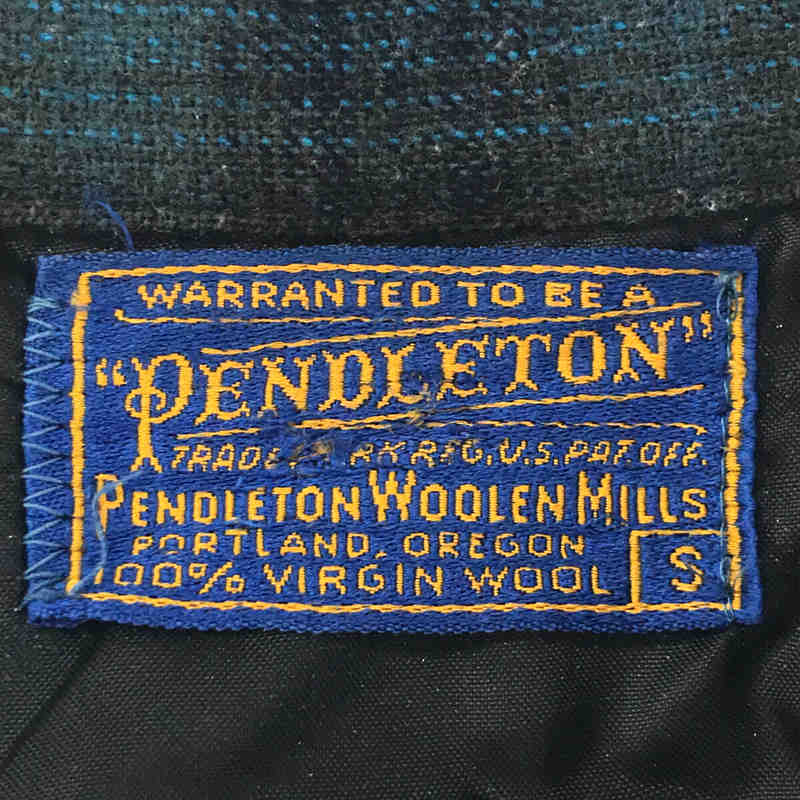 PENDLETON / ペンドルトン | 1950s〜 vintage オンブレチェック ウール オープンカラーシャツ | S |