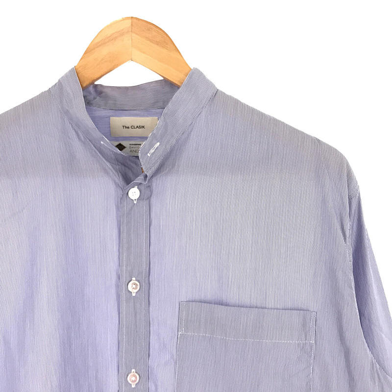 The CLASIK / ザ・クラシック | COLLARLESS SHIRT COTTON DJA RAIL