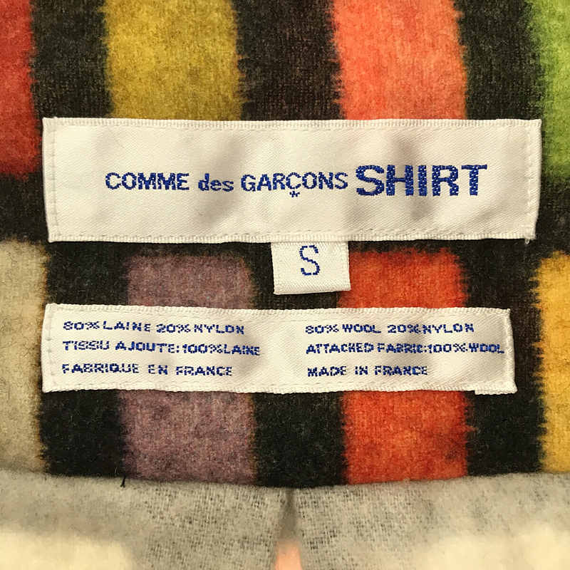 COMME des GARCONS SHIRT / コムデギャルソンシャツ | 2001AW | サイケデリック ウールシャツ | S | マルチカラー | メンズ