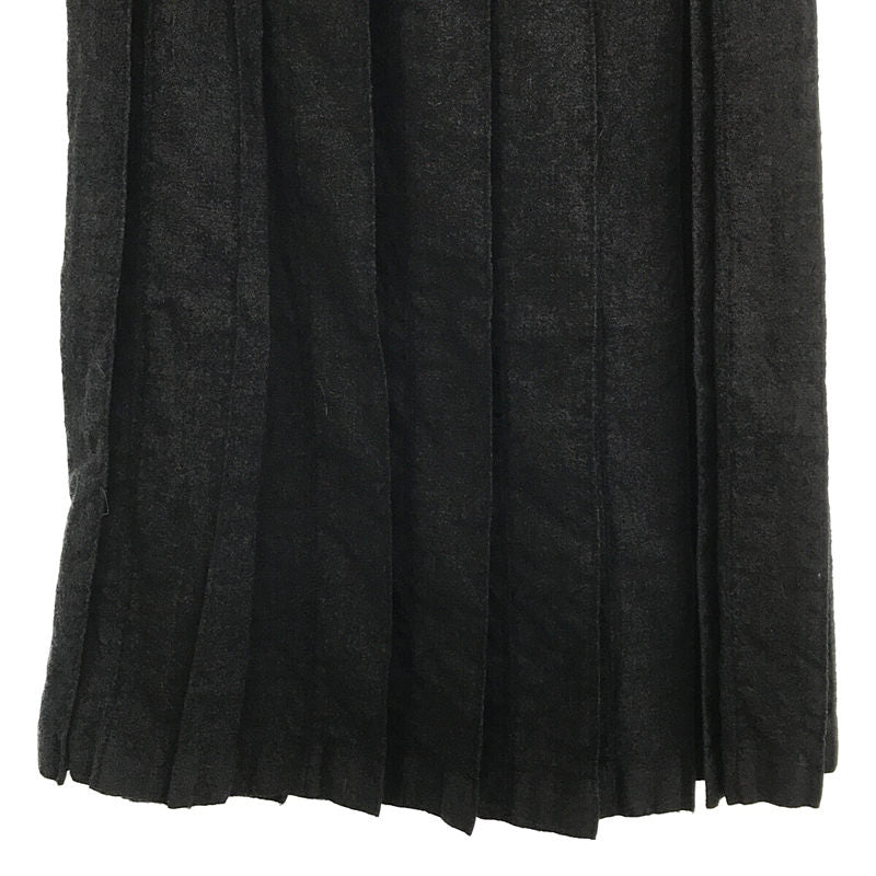 robe de chambre COMME des GARCONS / ローブドシャンブルコムデギャルソン | AD2000 | ウール縮絨 バックフリル 3B テーラード ジャケット タック プリーツ イージー スカート セットアップ | M | グレー | レディース