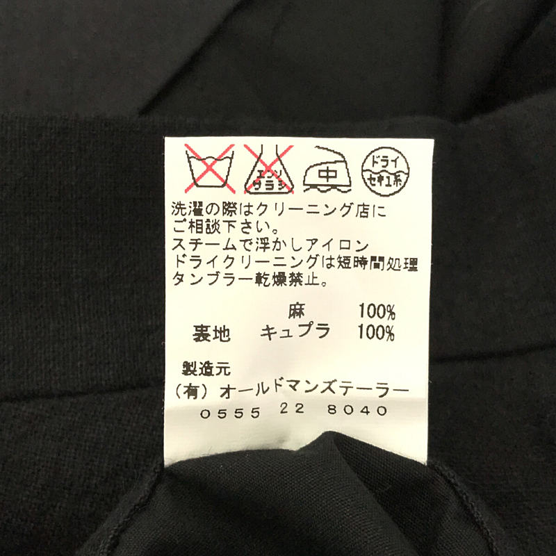R&amp;D.M.Co / 舊裁縫師 |亞麻剪裁褲 | S |黑色 |女性的