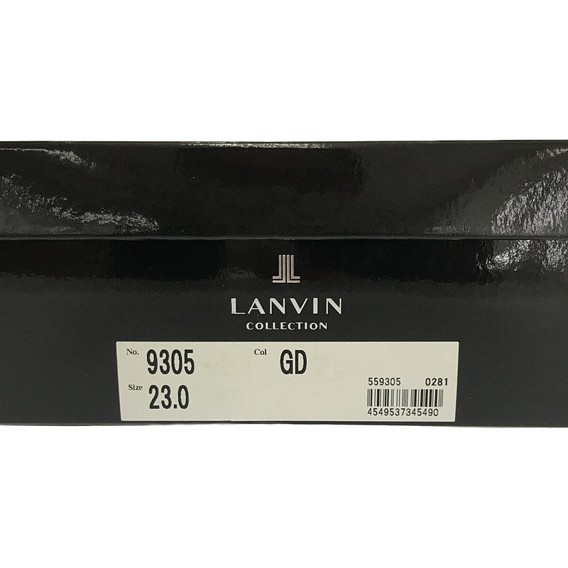 [New] LANVIN | Glitter wedge sandals with box | Size 23 | Gold | Women's