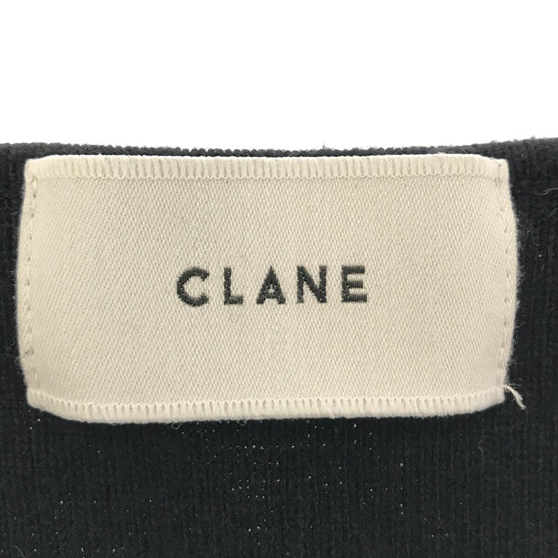 CLANE / クラネ | 2022AW | LOOSE SHAPE DEEP NECK KNIT TOPS ディープ