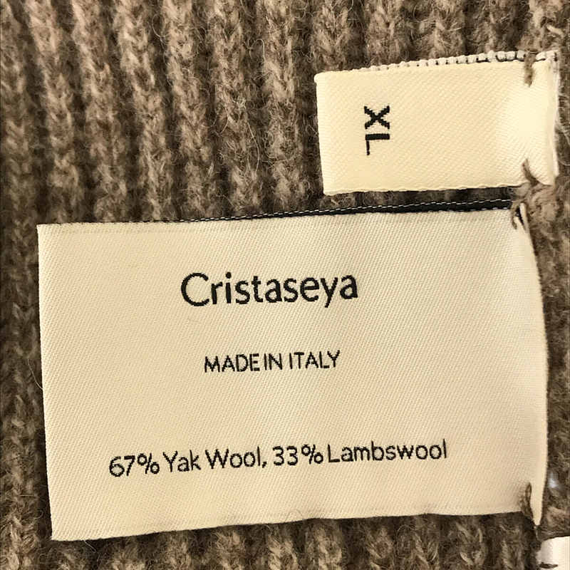 Cristaseya / クリスタセヤ | yak wool ribbed raglan sweater