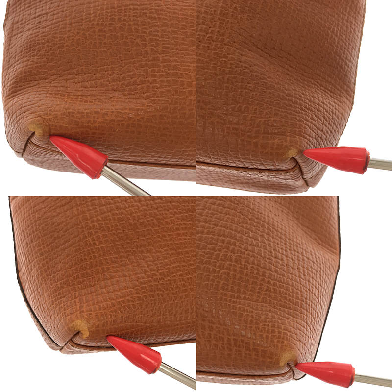 LOEWE / ロエベ | ヴィンテージ オール レザー シボ革 ロゴ 型押し ワンショルダー バッグ |