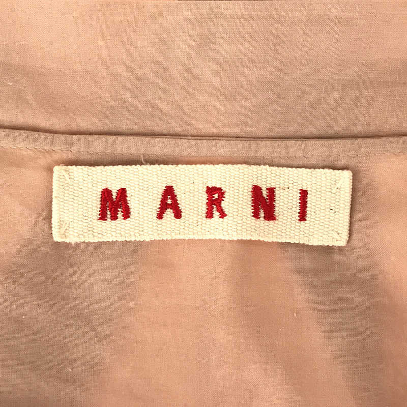 MARNI / マルニ | コットン オフネック アシンメトリースリーブ シャツ ブラウス | 40 |