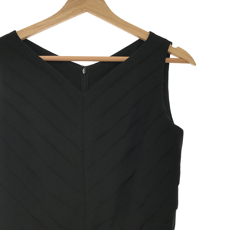 【美品】  M-PREMIER / エムプレミエ | ノースリーブワンピース | 38 | ブラック | レディース
