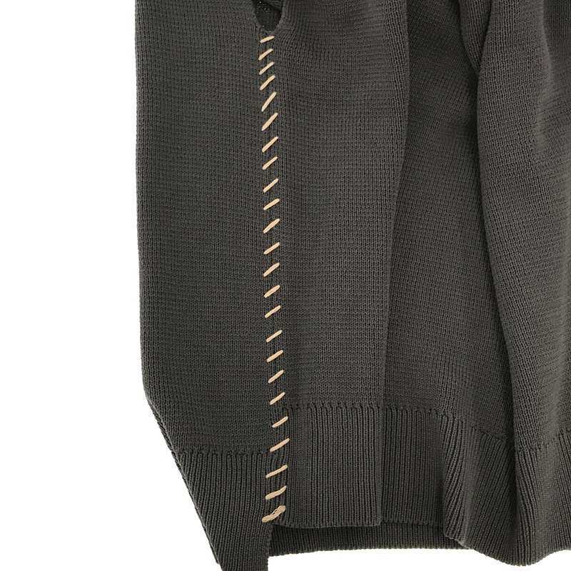 Uhr / ウーア | 2022SS Oversized Knit Vest オーガニックコットン シルク ハンドステッチ ニット ベスト |  Free |